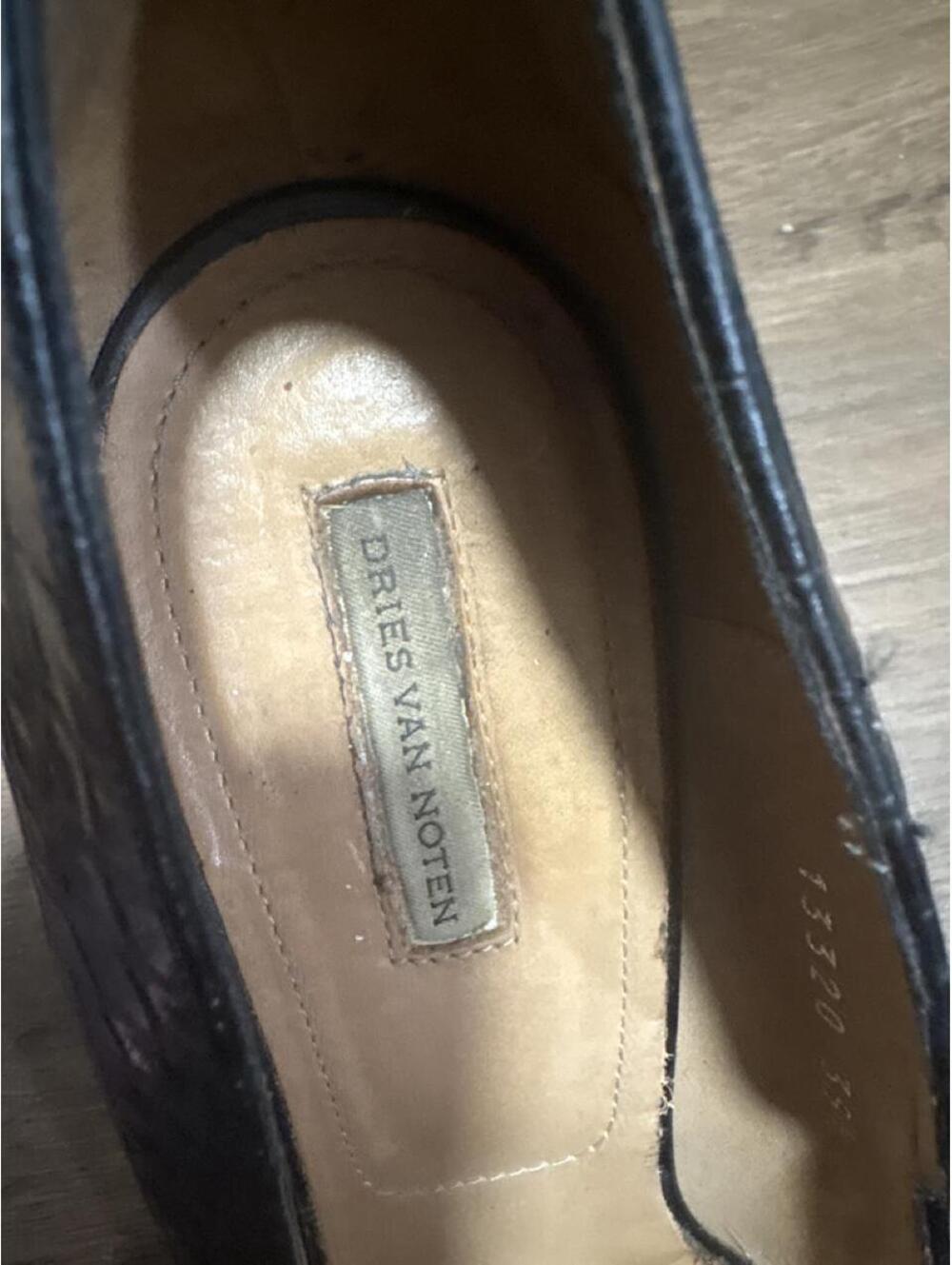 Dries Van Noten Women's Black and Brown Loafer